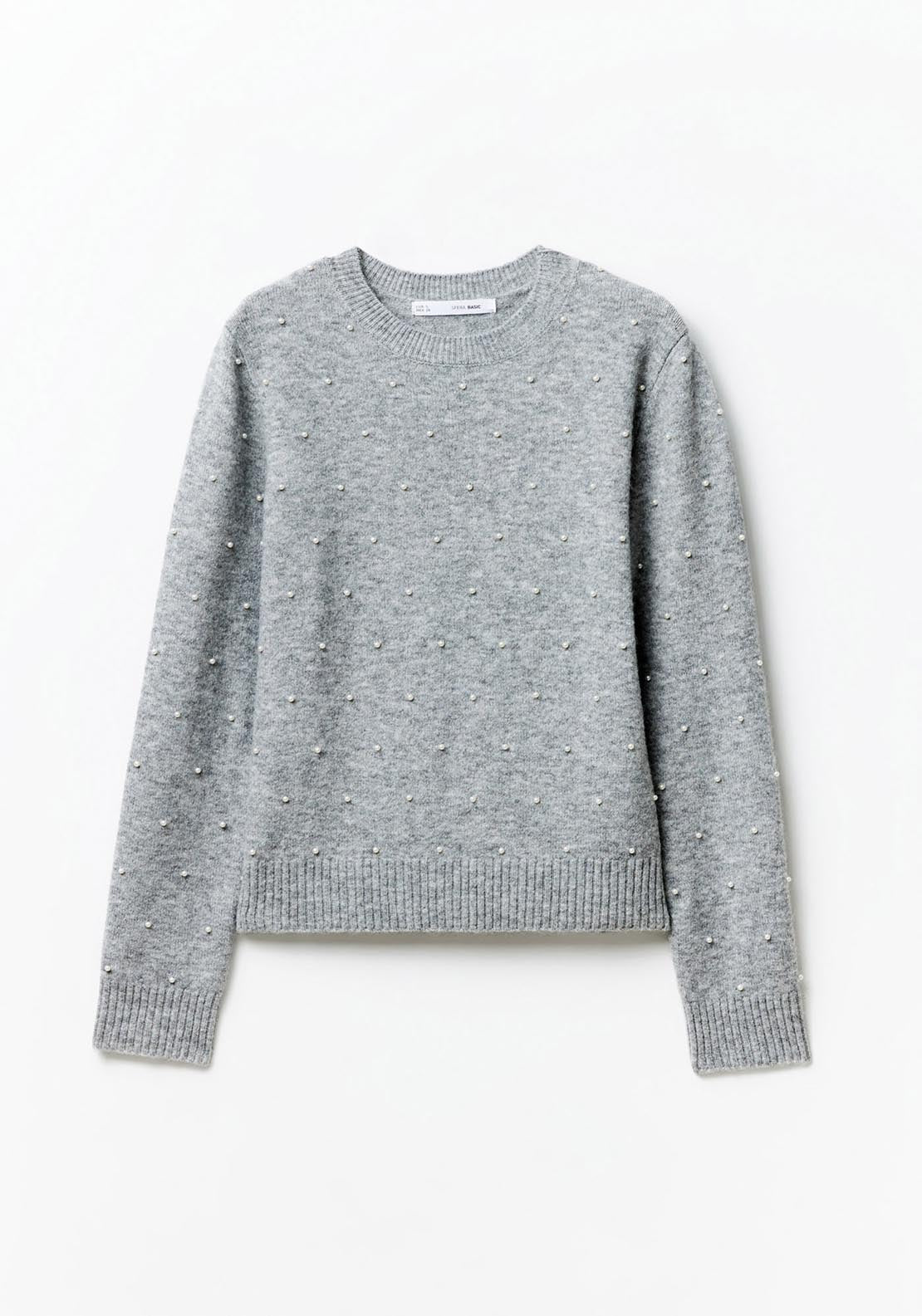 Sfera Pearls sweater - Grey Mink 6 Shaws Department Stores