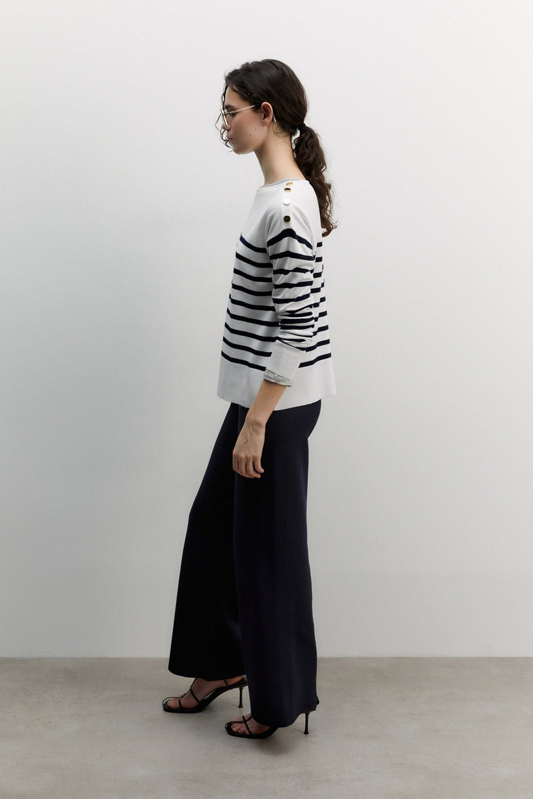Sfera Knit sweater - White 3 Shaws Department Stores