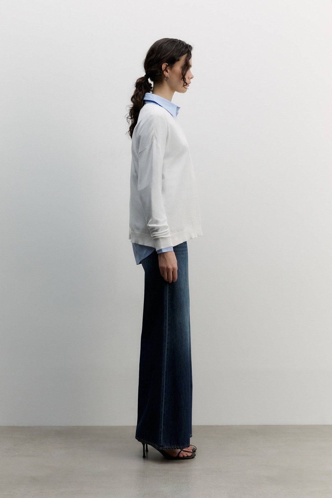 Sfera Basic sweater - White 4 Shaws Department Stores