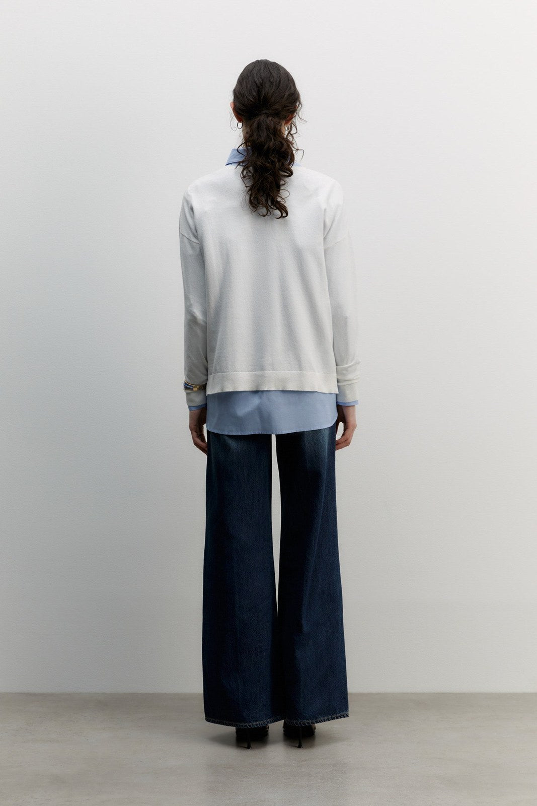 Sfera Basic sweater - White 5 Shaws Department Stores