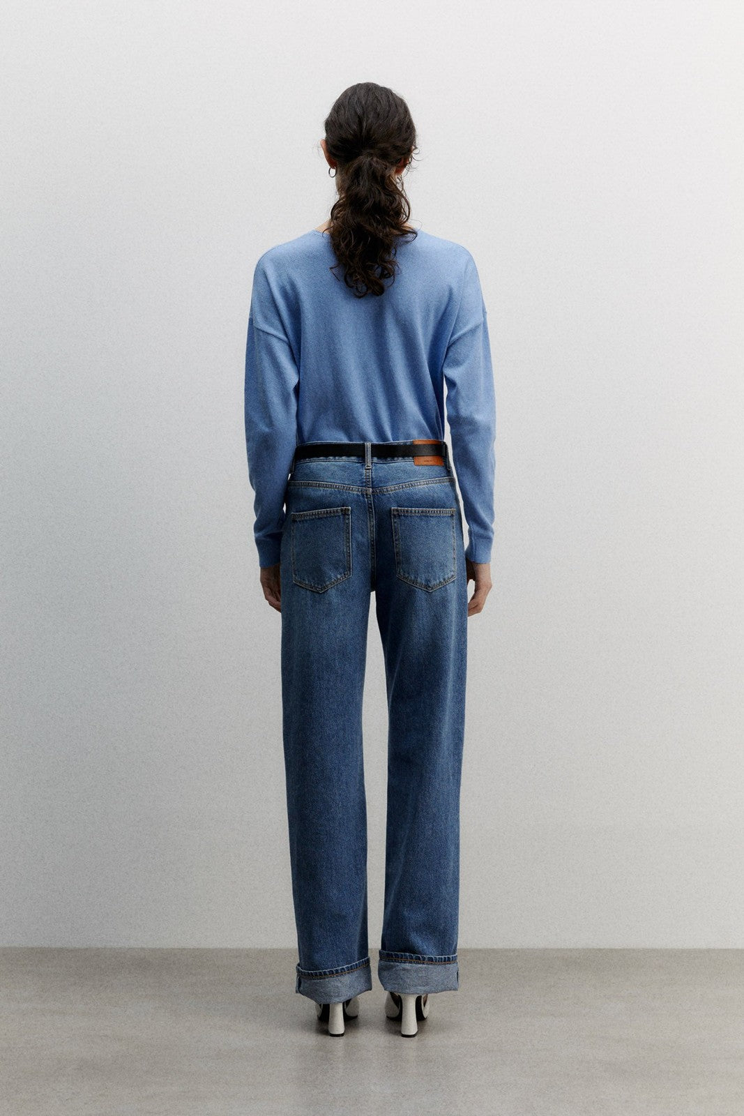 Sfera Basic sweater - Blue 5 Shaws Department Stores