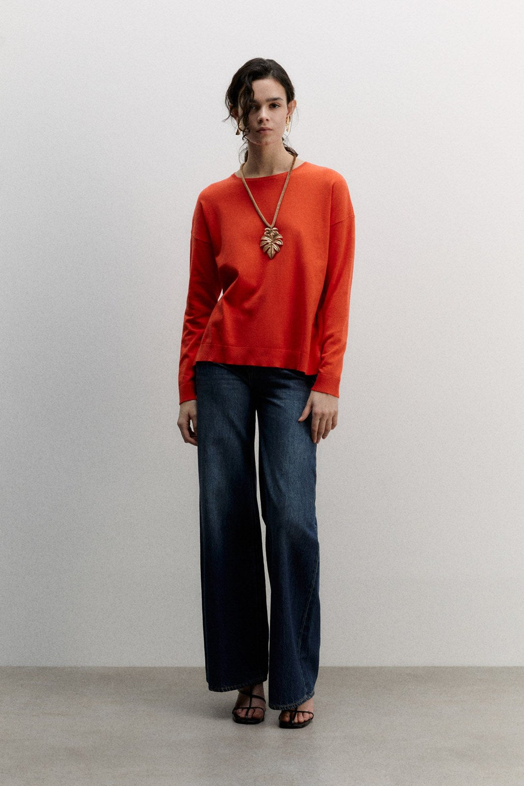 Sfera Basic sweater - Red 1 Shaws Department Stores
