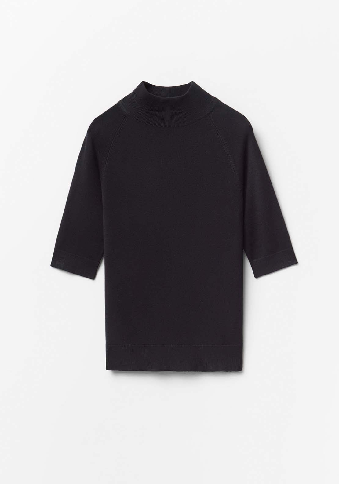 Perkins Collar Sweater - Black
