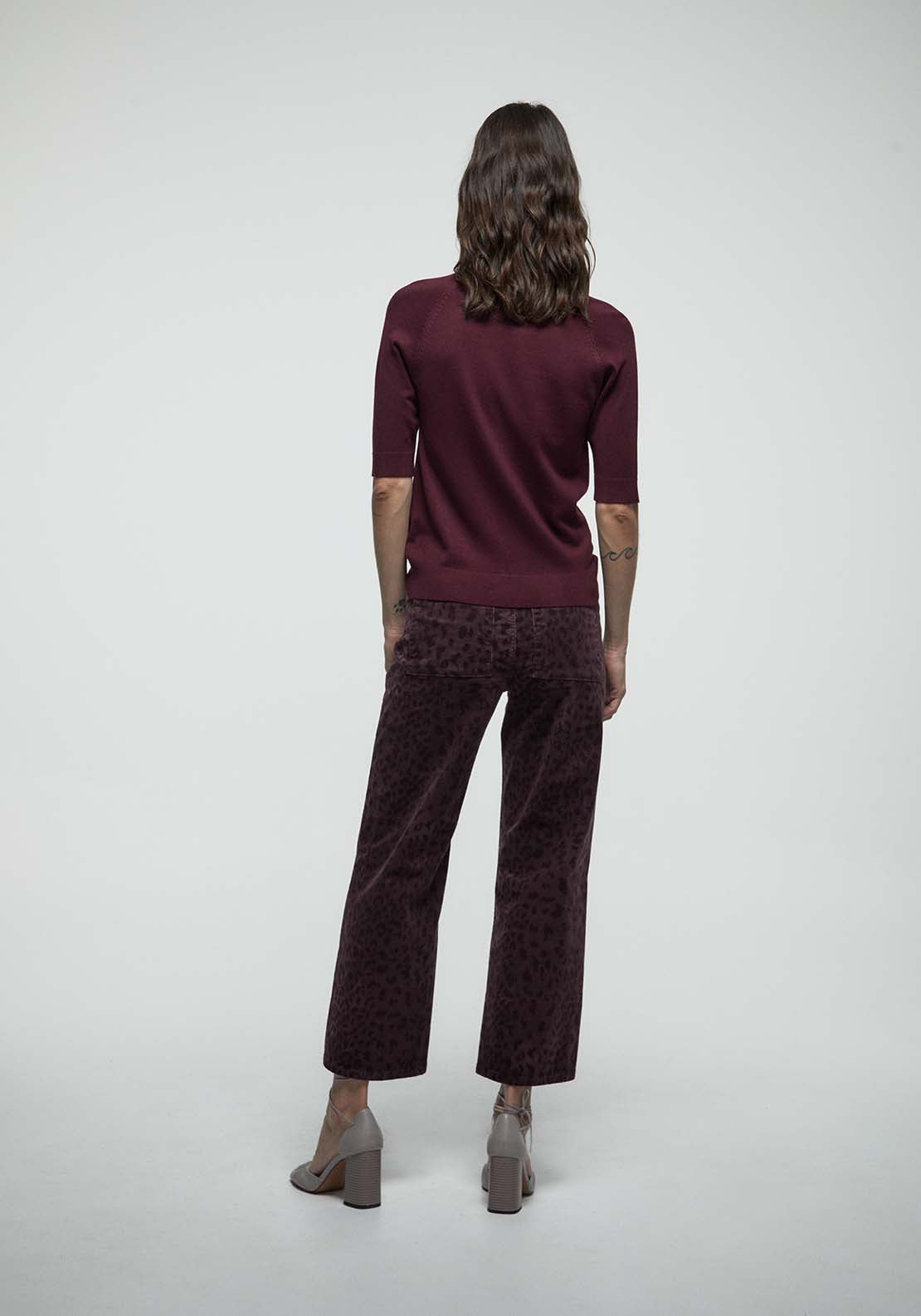 Perkins Collar Sweater - Red