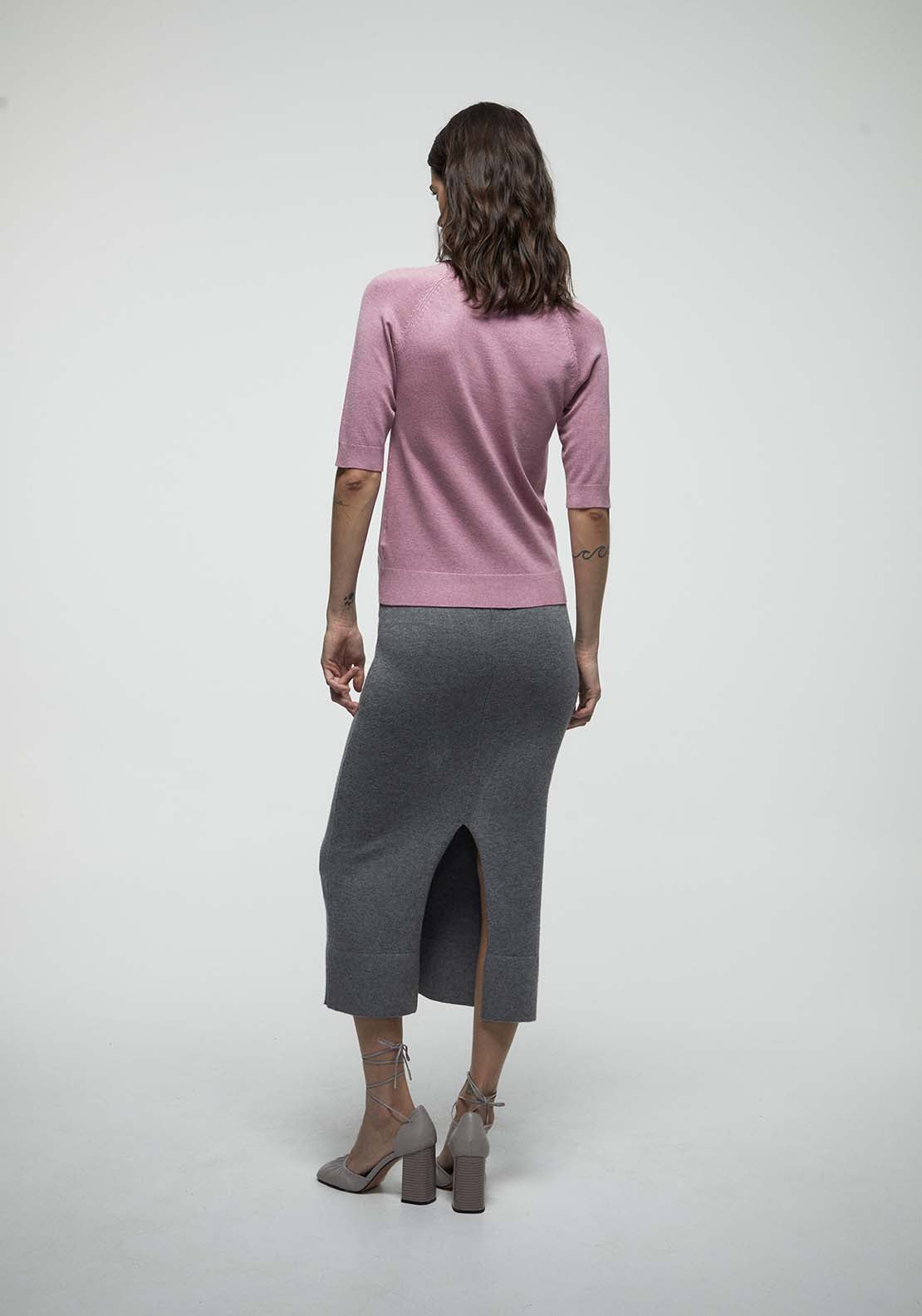 Perkins Collar Sweater - Pink