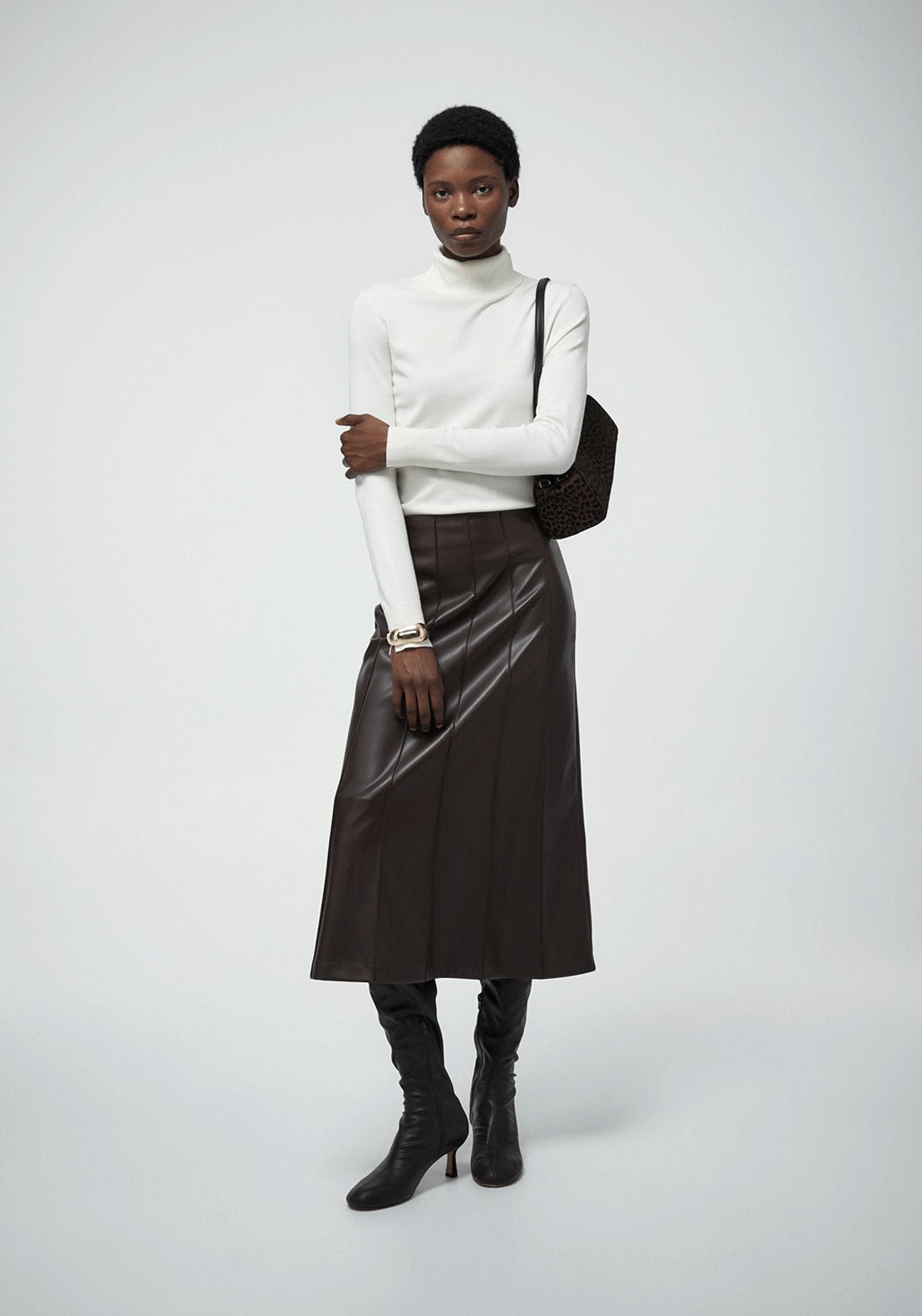 Roll Neck Sweater - White