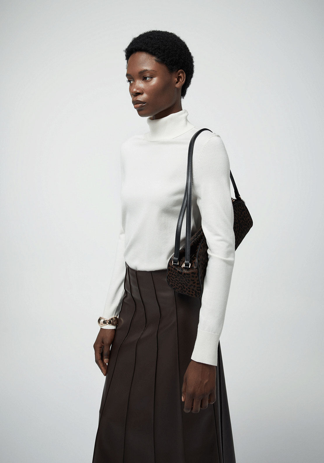 Roll Neck Sweater - White