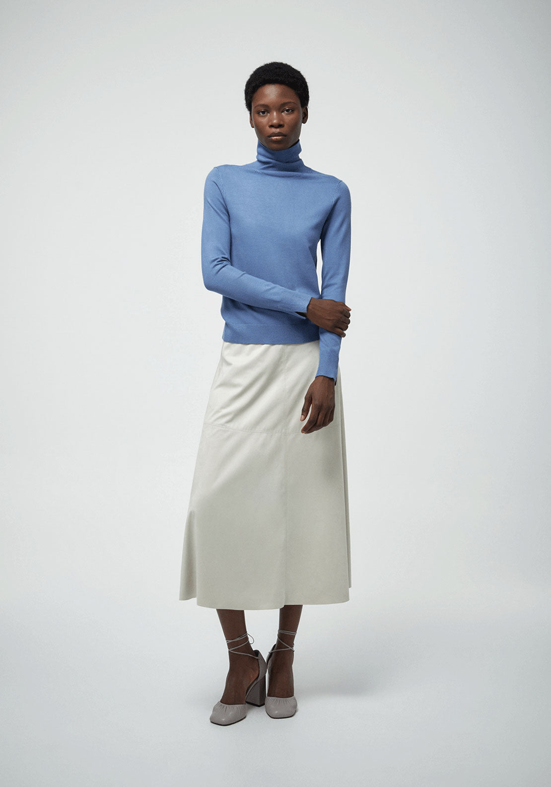 Roll Neck Sweater - Blue