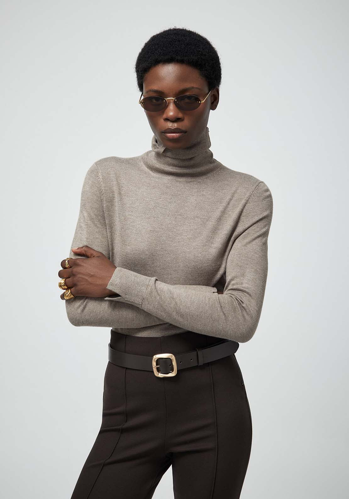 Turtleneck Sweater - Melange Light