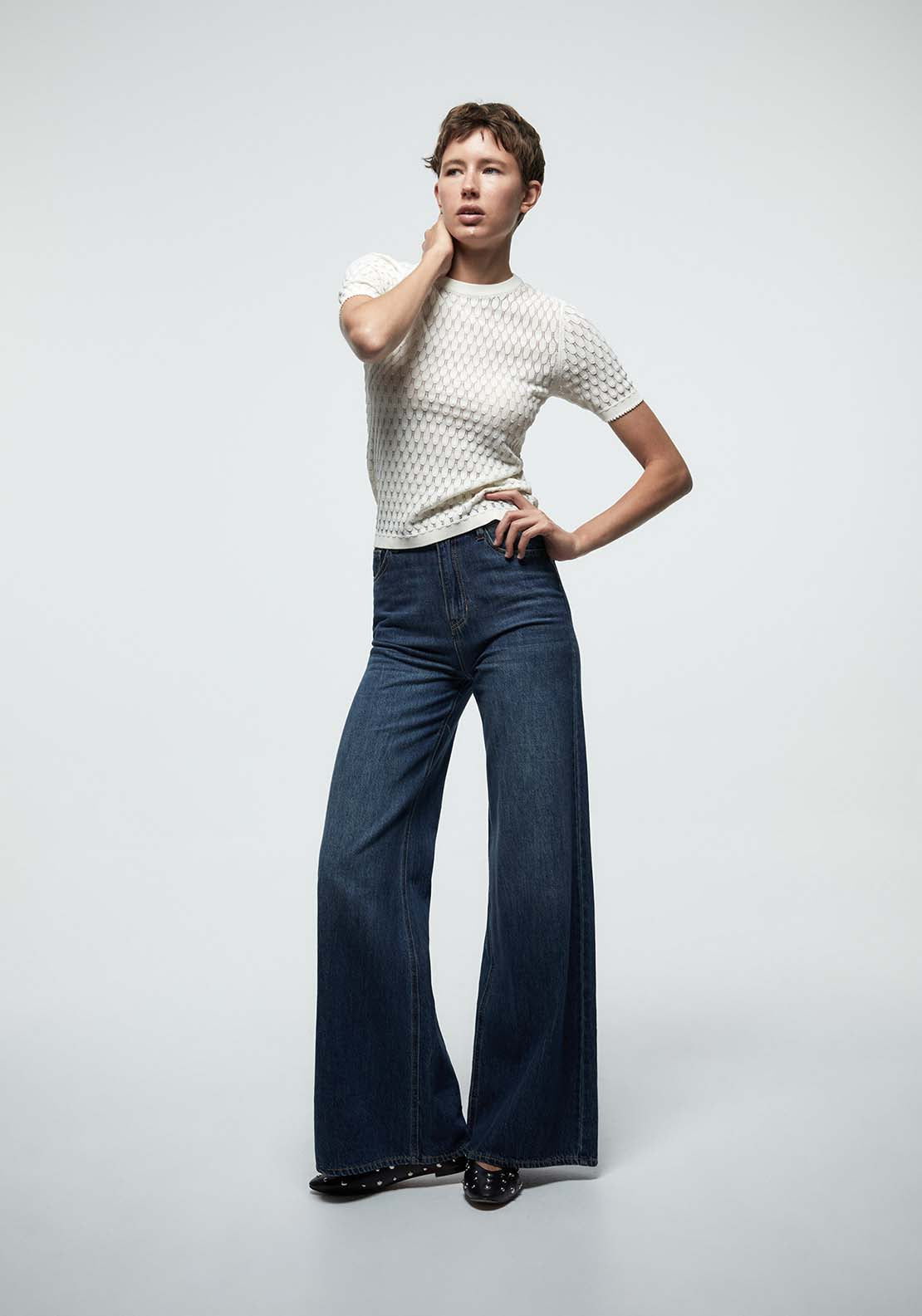 Openwork Sweater - White
