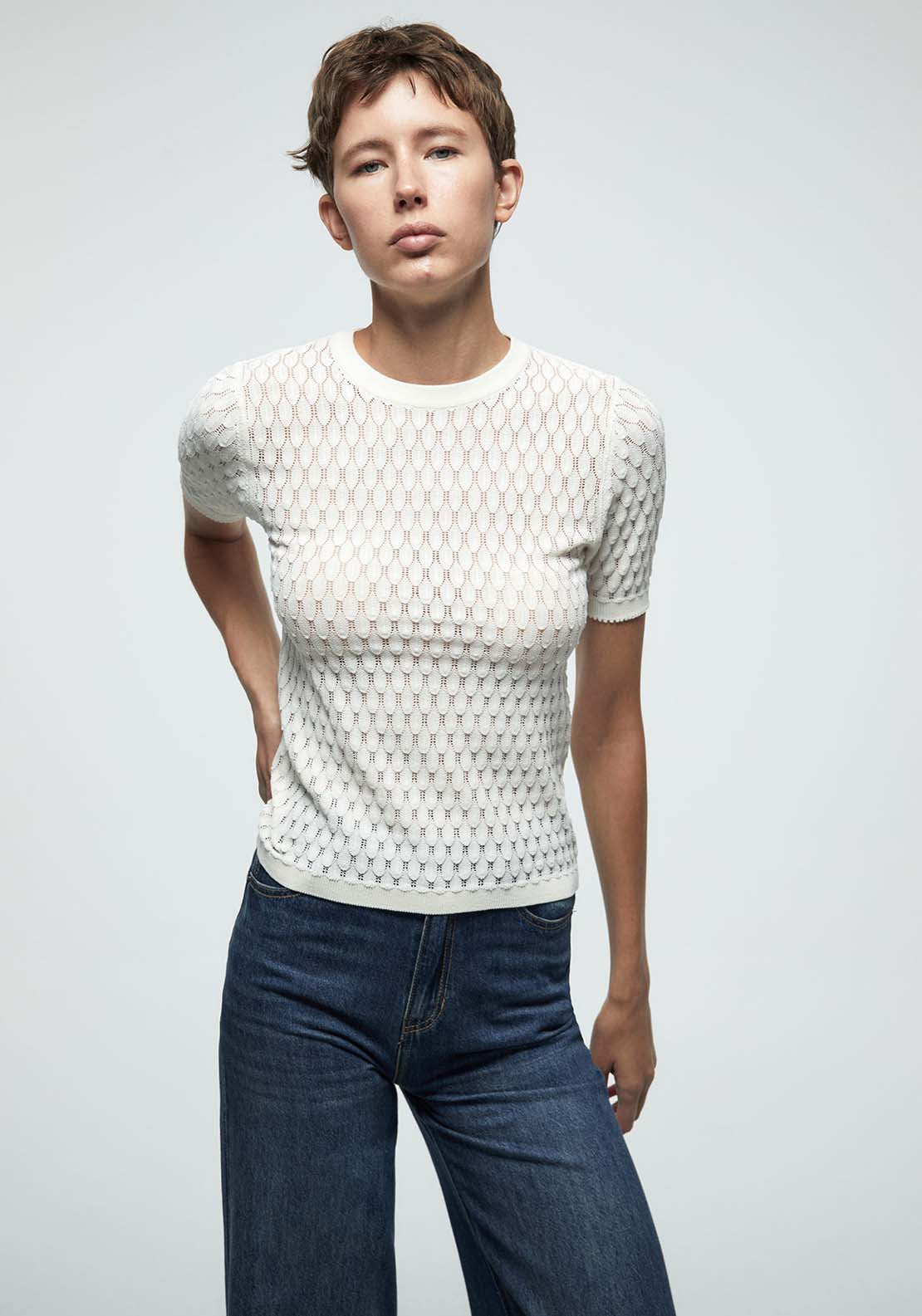 Openwork Sweater - White