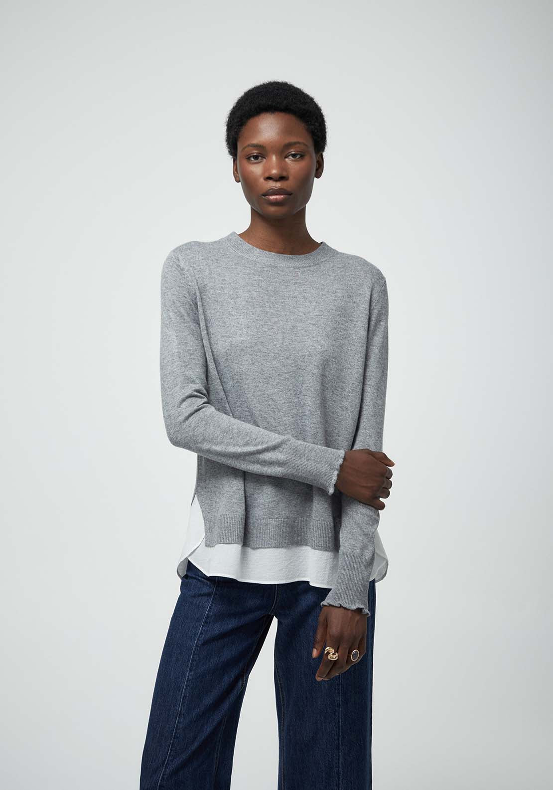 Low Stitch Sweater - Grey