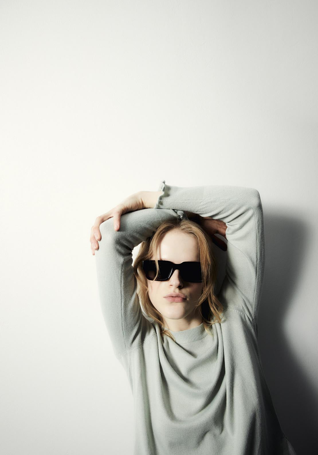 Sfera Contrast Hem Knit Sweater - Green 3 Shaws Department Stores