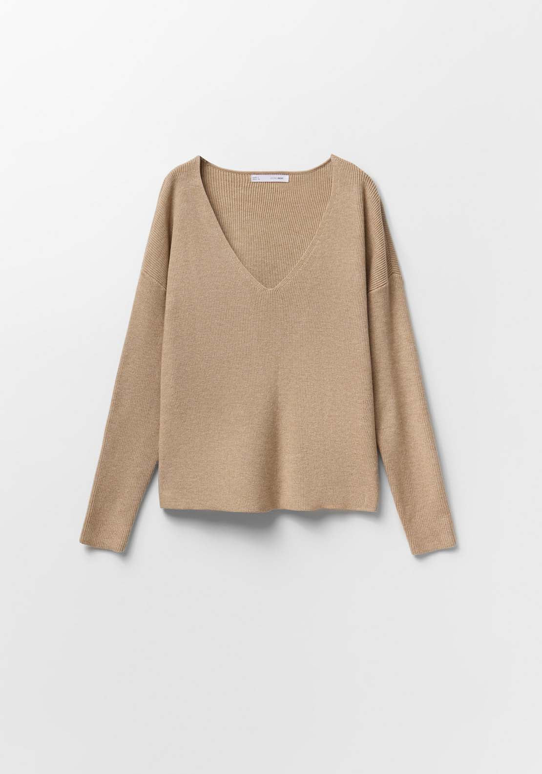V-Neck Sweater - Brown