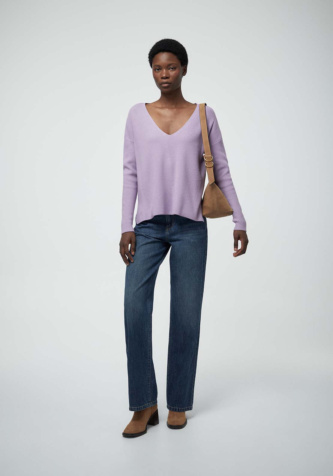 V-Neck Sweater - Lilac