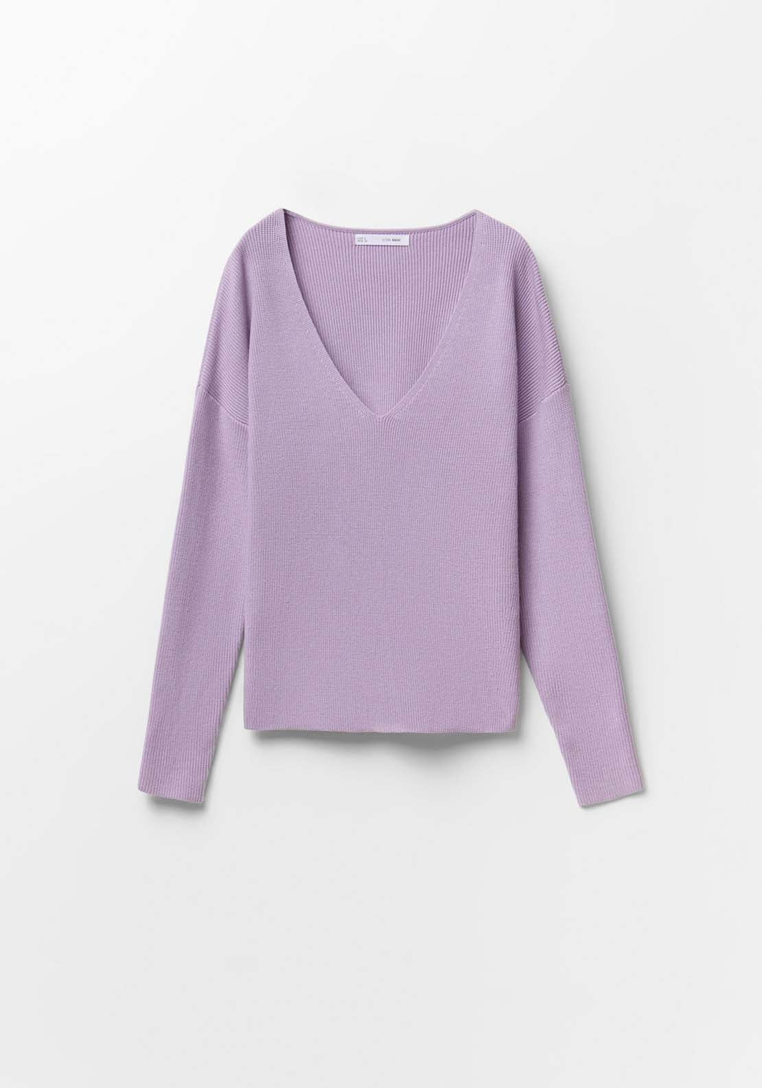 V-Neck Sweater - Lilac