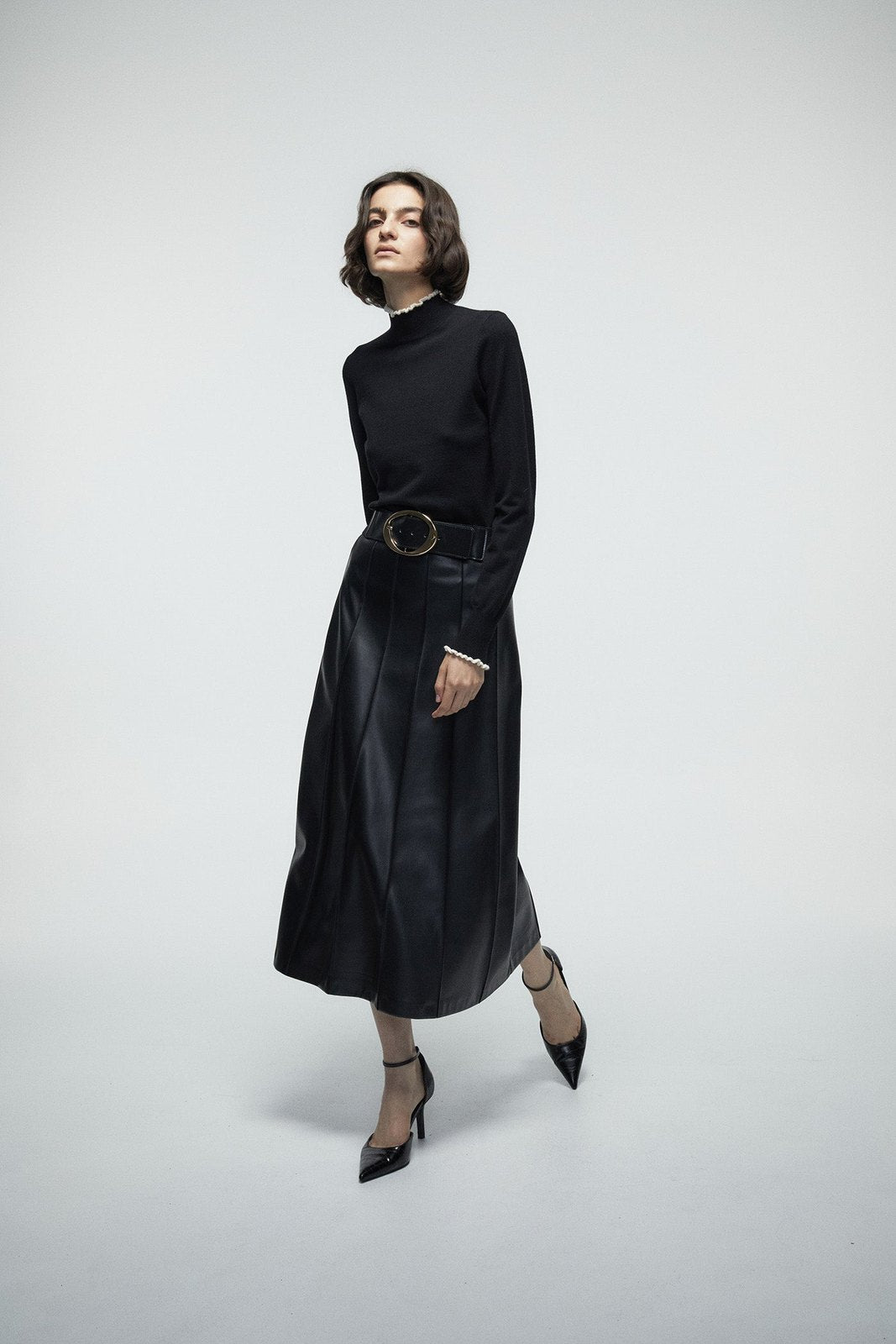 Mock Neck Sweater - Black