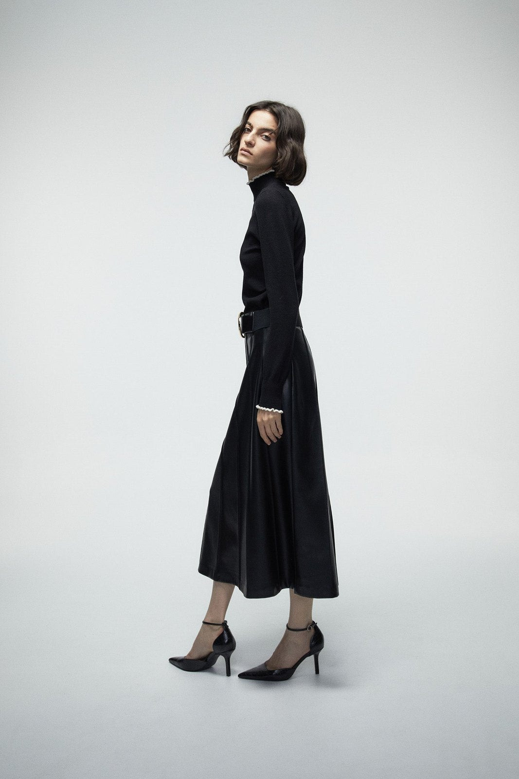 Mock Neck Sweater - Black