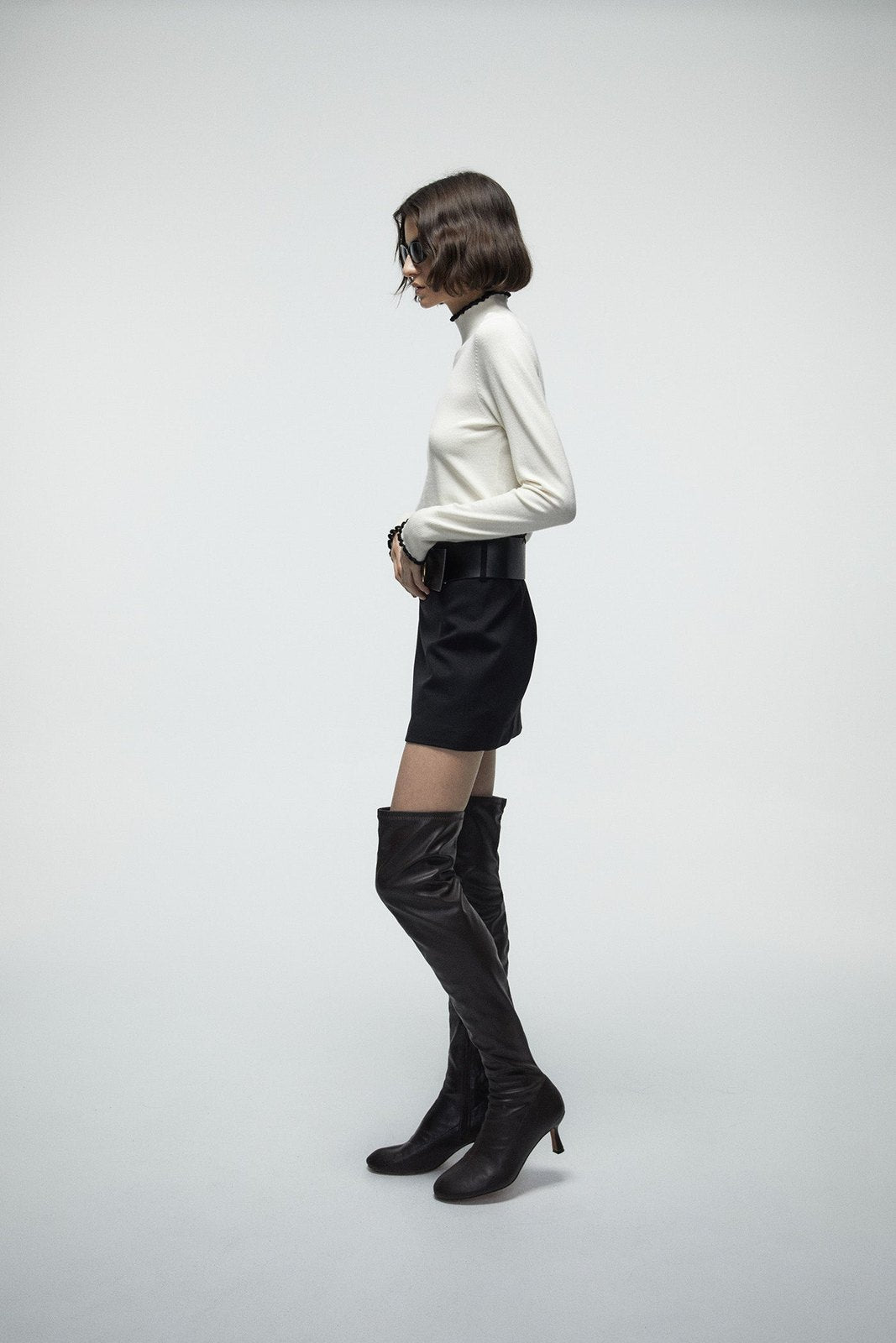 Mock Neck Sweater - Cream