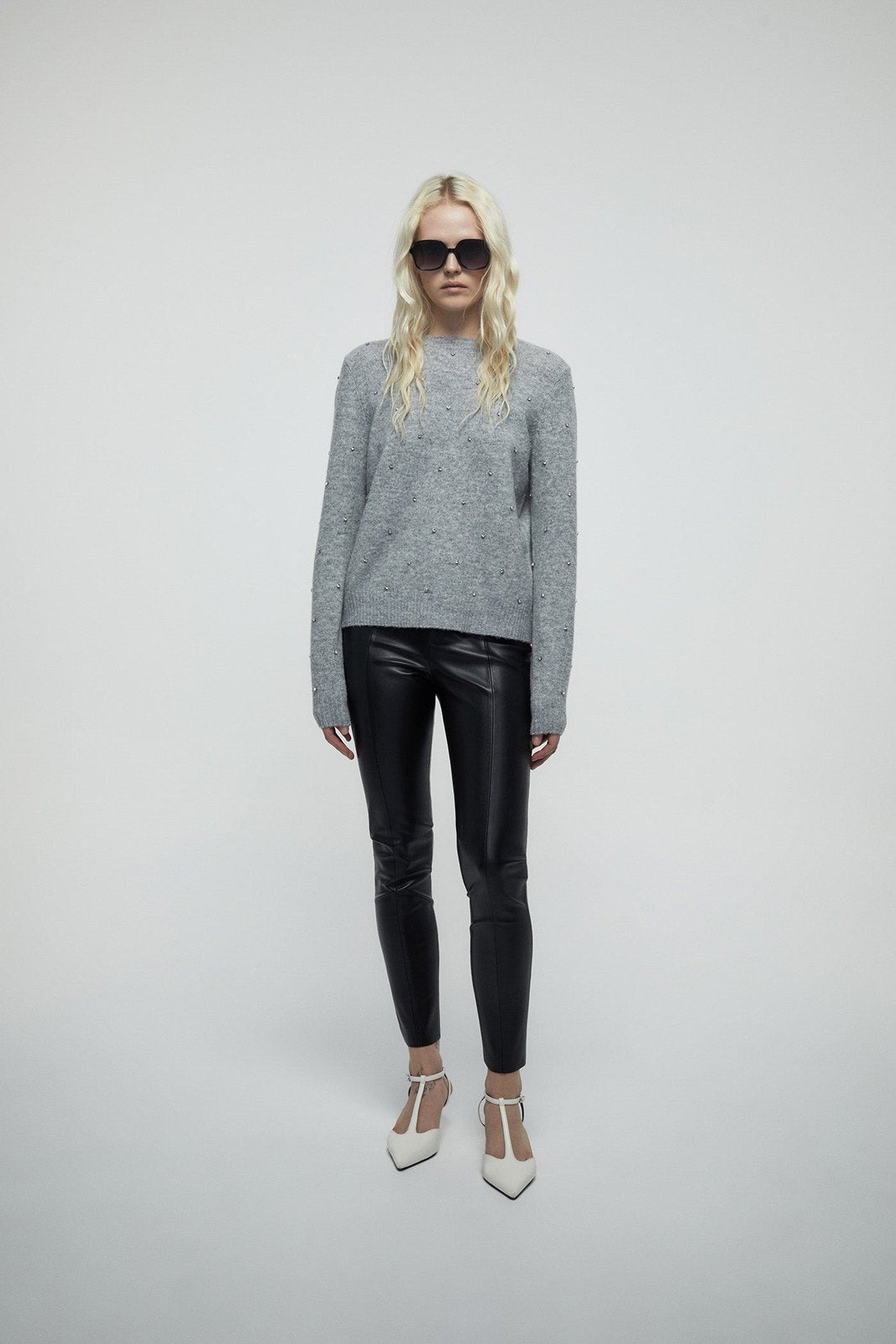 Scattered Sparkles Sweater - Grey