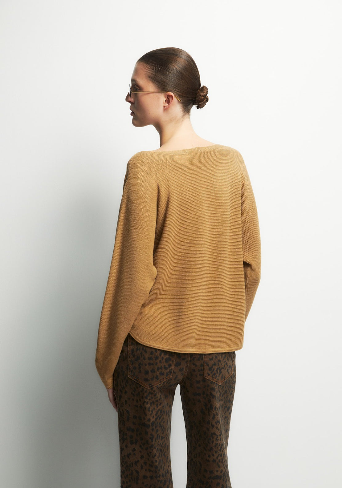 Batwing Sleeve Sweater - Beige