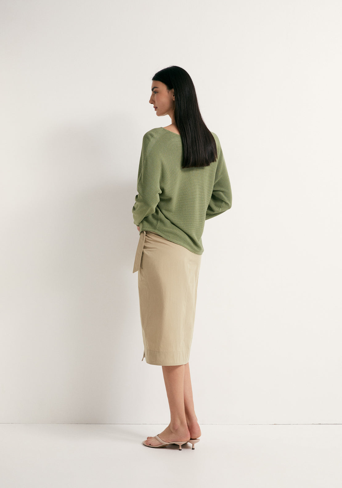 Batwing Sleeve Sweater - Salvia