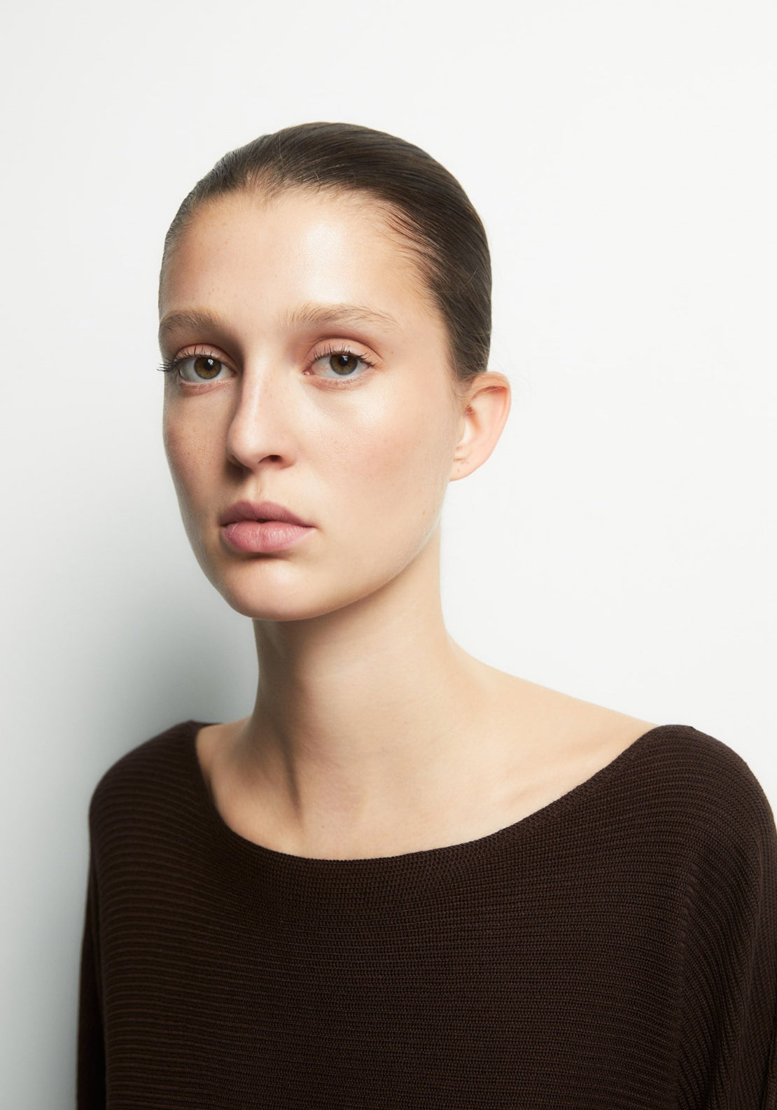 Batwing Sleeve Sweater - Brown