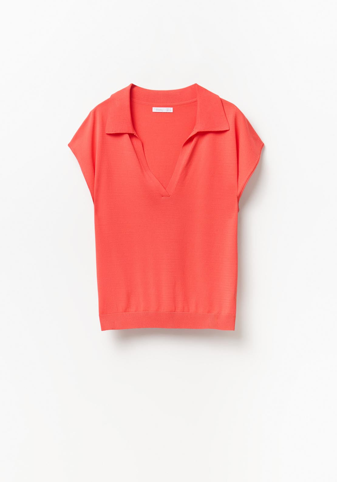 Knit Polo Sweater - Red