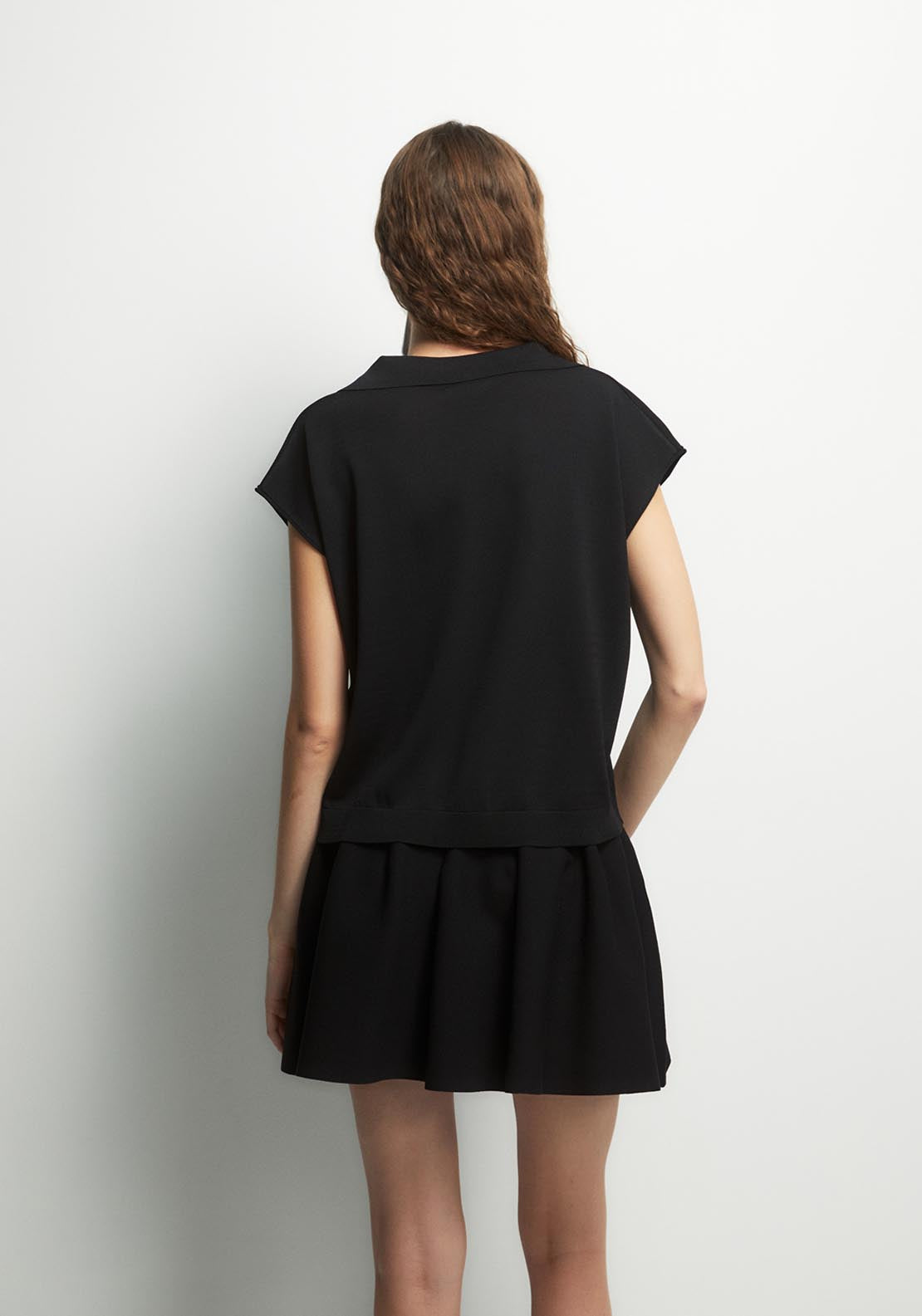 Knit Polo Sweater - Black