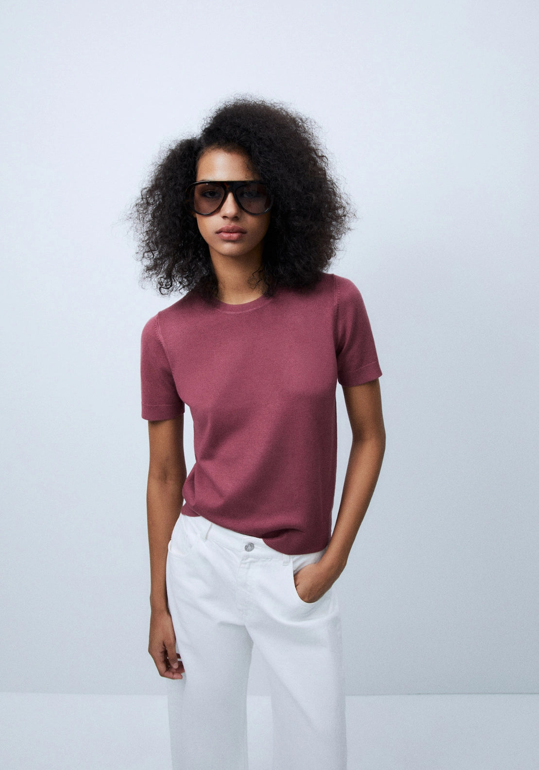 Knitted Sweater - Pink
