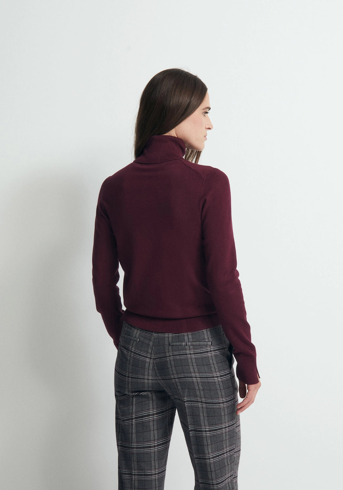 Long Sleeve Roll Neck Jumper - Red