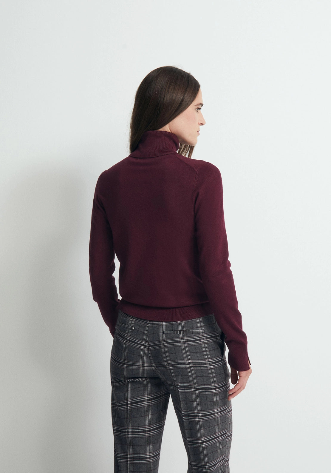 Long Sleeve Roll Neck Jumper - Red