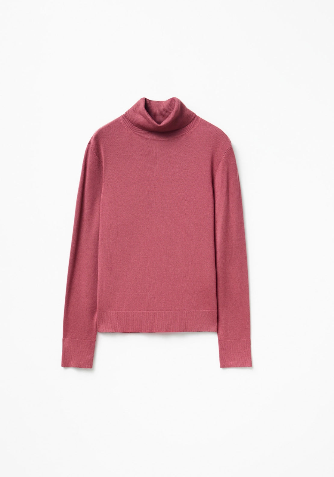 Long Sleeve Roll Neck Jumper - Dark Pink