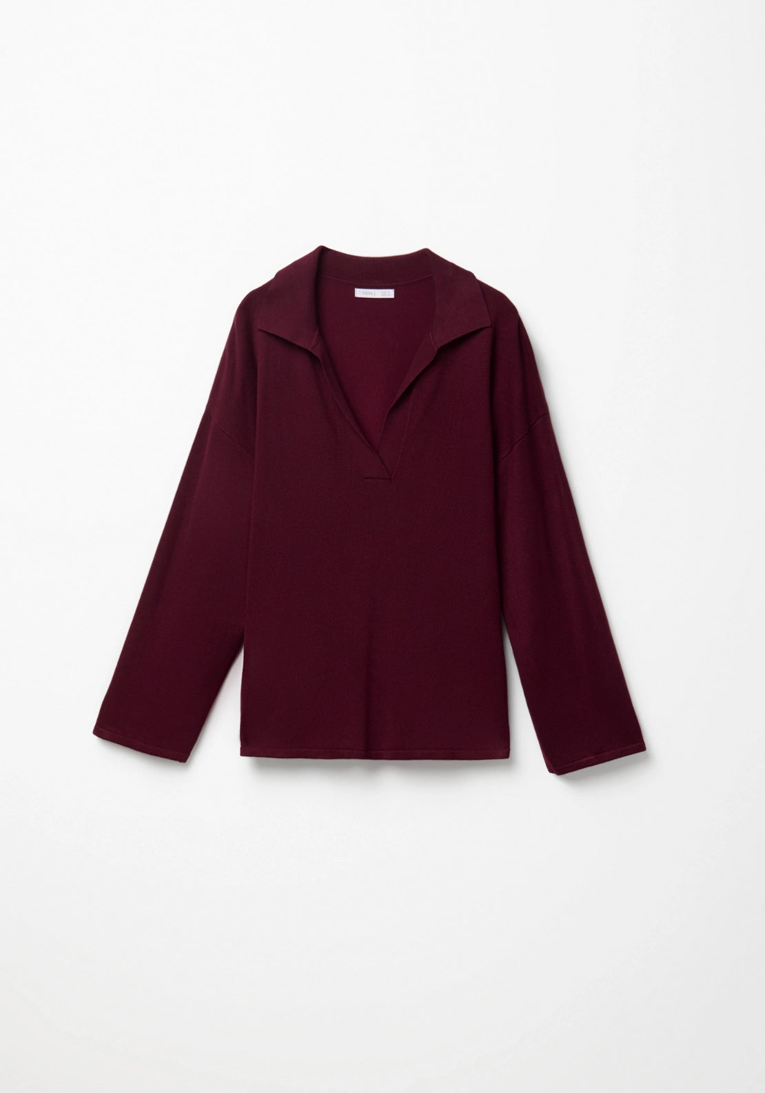 Knit Polo Sweater - Red