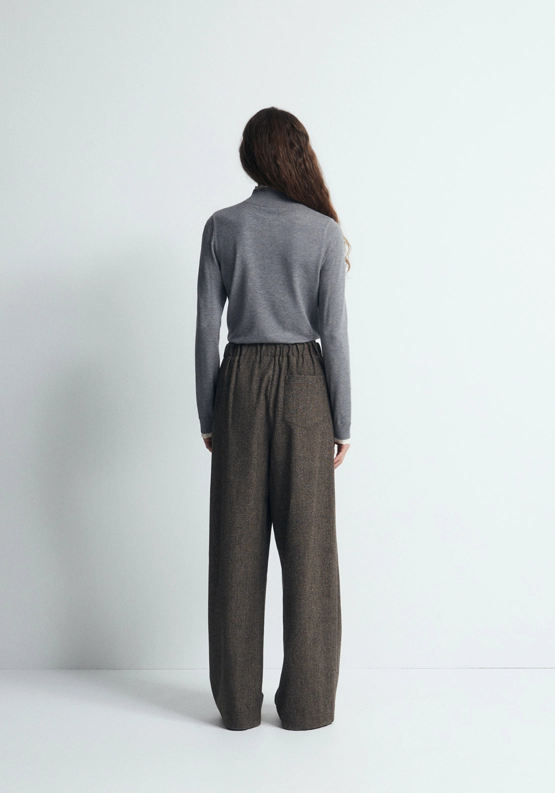 Pointelle Detail Sweater - Grey