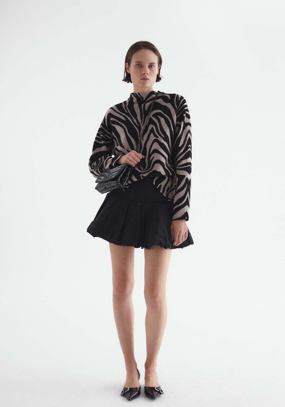 Sfera Animal Print Jumper - Natural 2 Shaws Department Stores