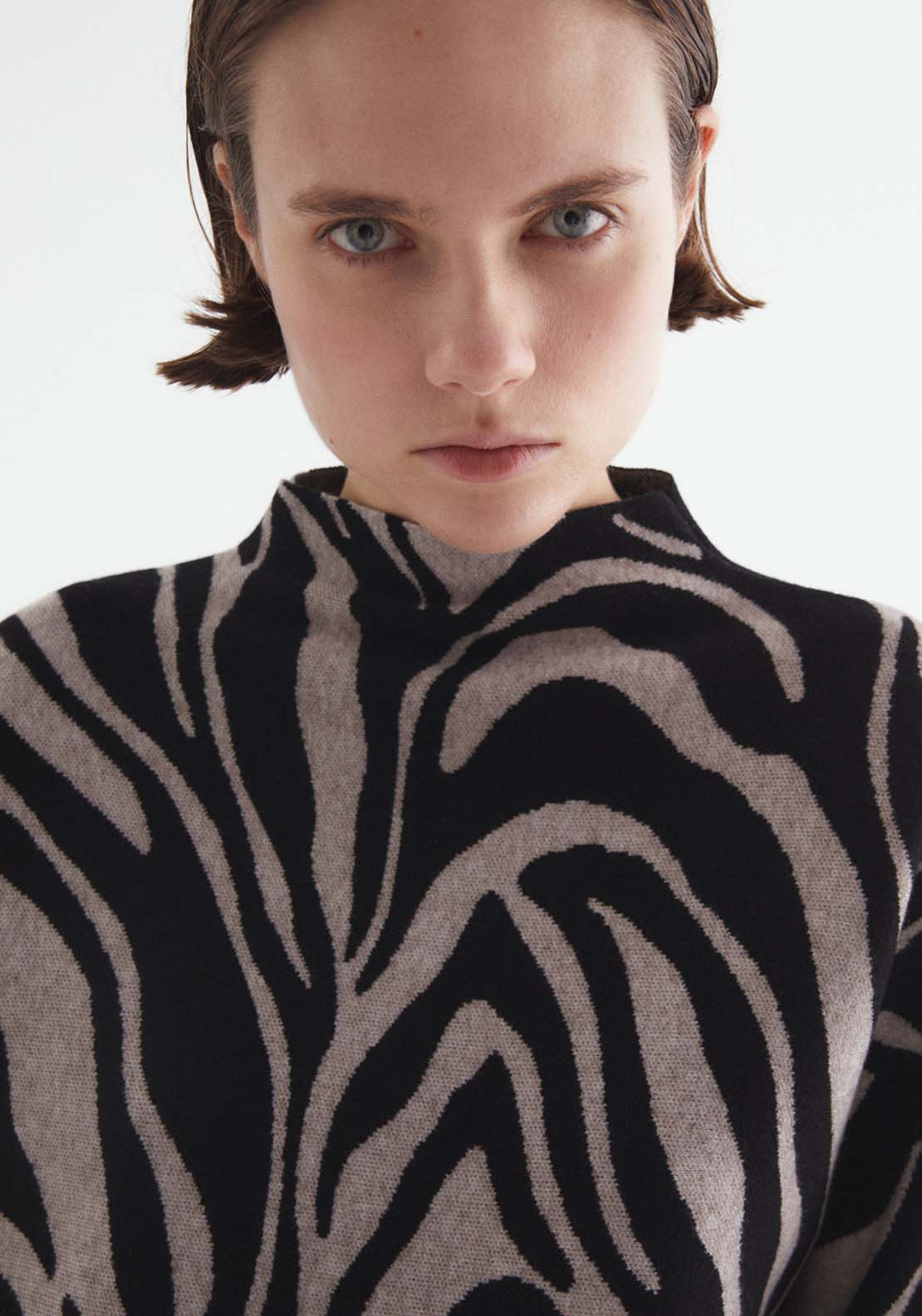 Sfera Animal Print Jumper - Natural 5 Shaws Department Stores