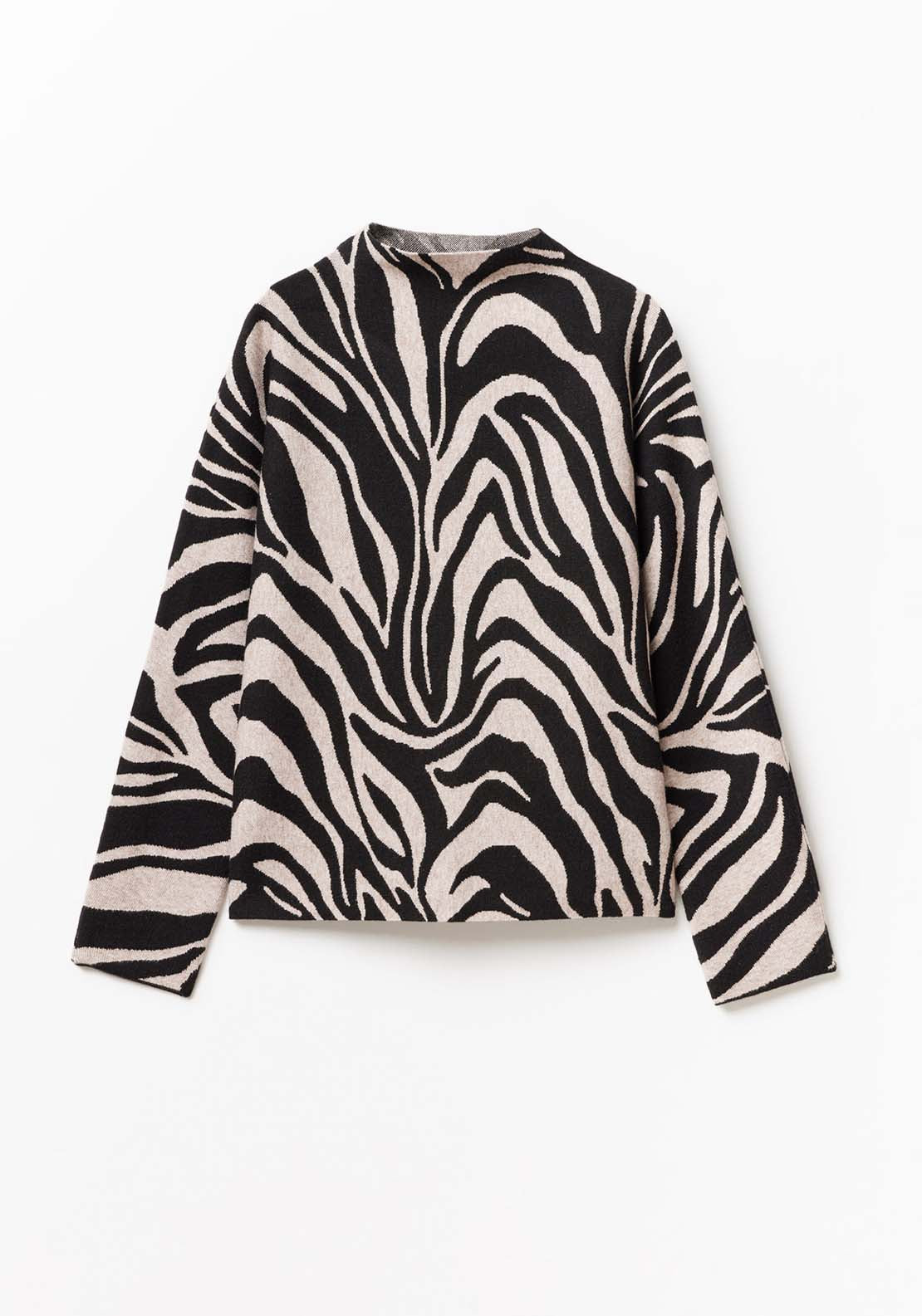 Sfera Animal Print Jumper - Natural 6 Shaws Department Stores