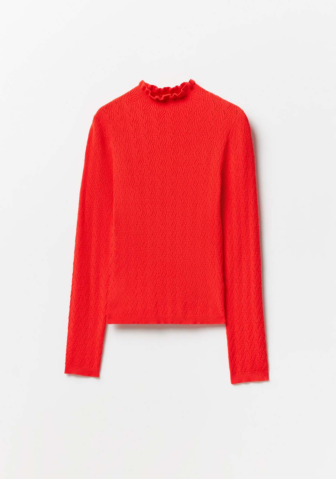 Sfera Structured Sweater - Red Floures 6 Shaws Department Stores