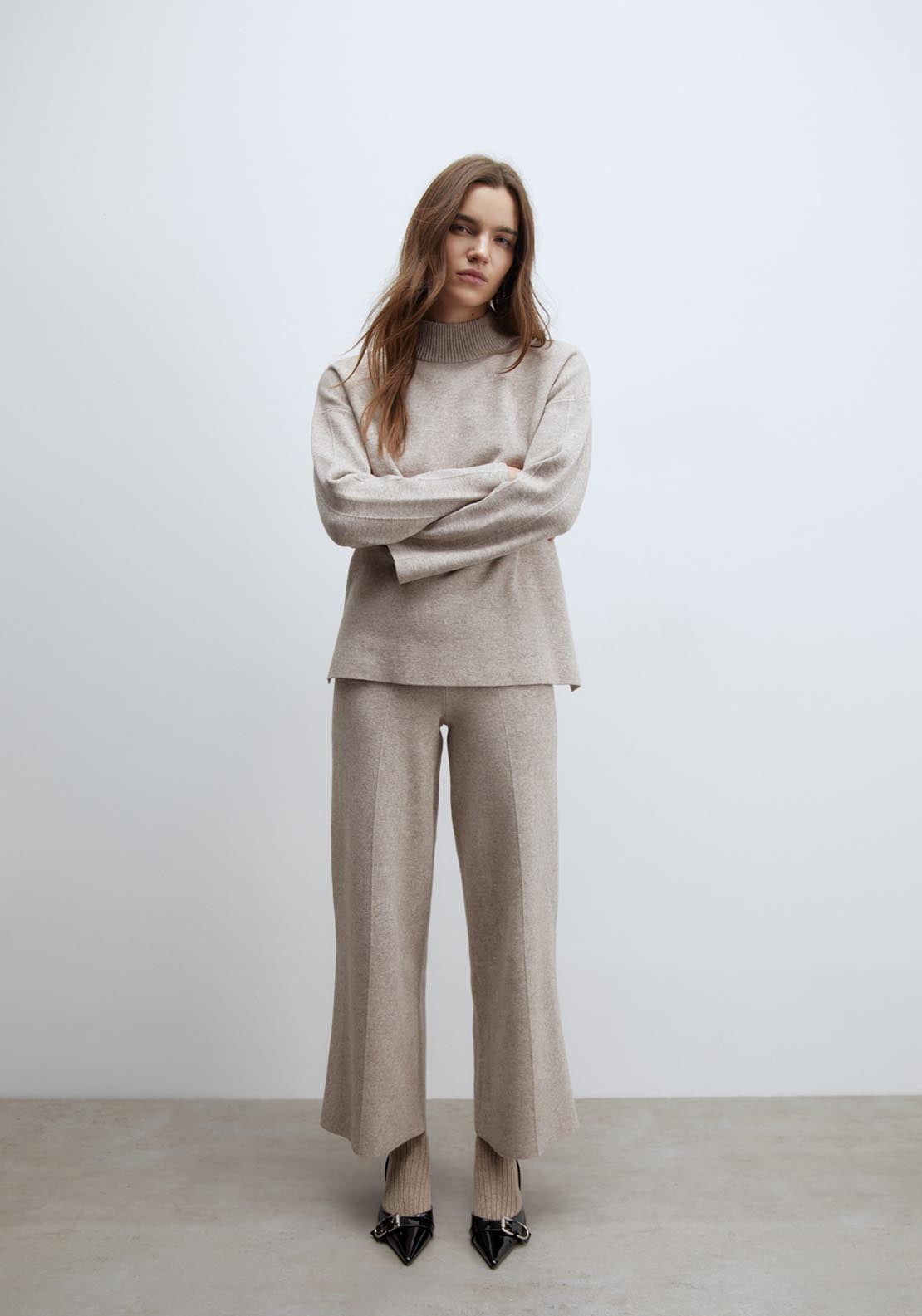 Sfera High-neck sweater set - Natural Mink 3 Shaws Department Stores