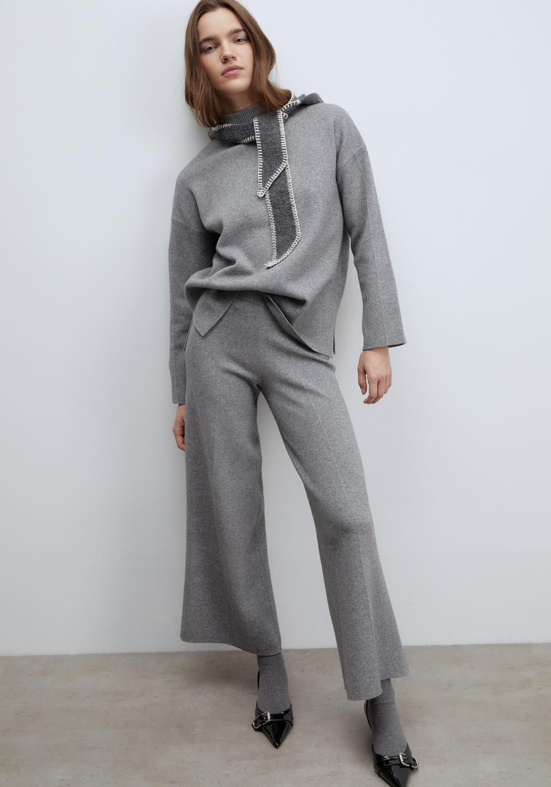 Sfera High-neck sweater set - Grise Medium Mel 1 Shaws Department Stores
