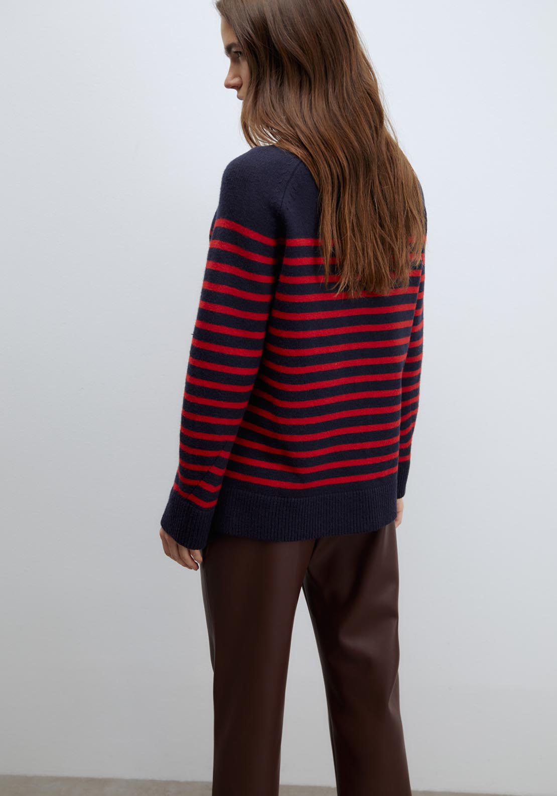 Sfera Buttons striped sweater - Red 4 Shaws Department Stores