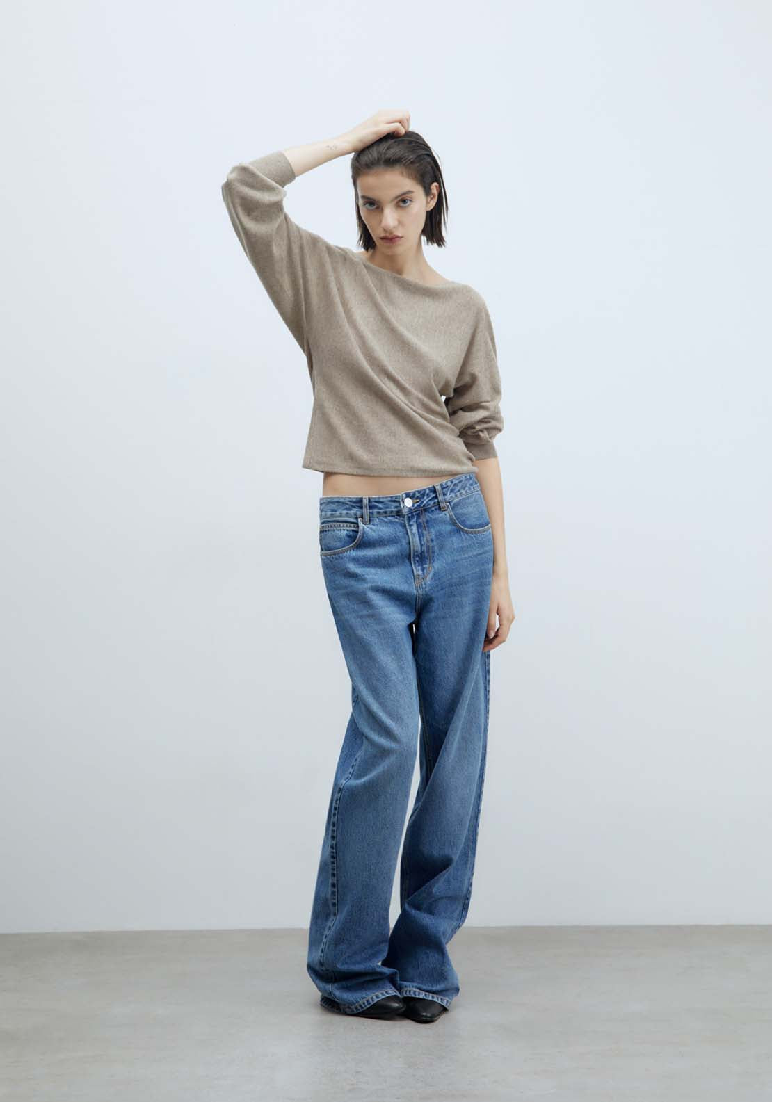 Sfera Boat Neck Sweater - Taupe Mink 1 Shaws Department Stores