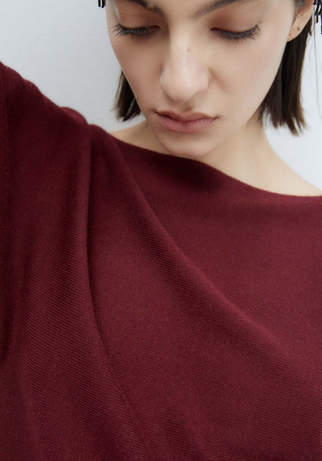 Sfera Boat Neck Sweater - Burgund 2 Shaws Department Stores