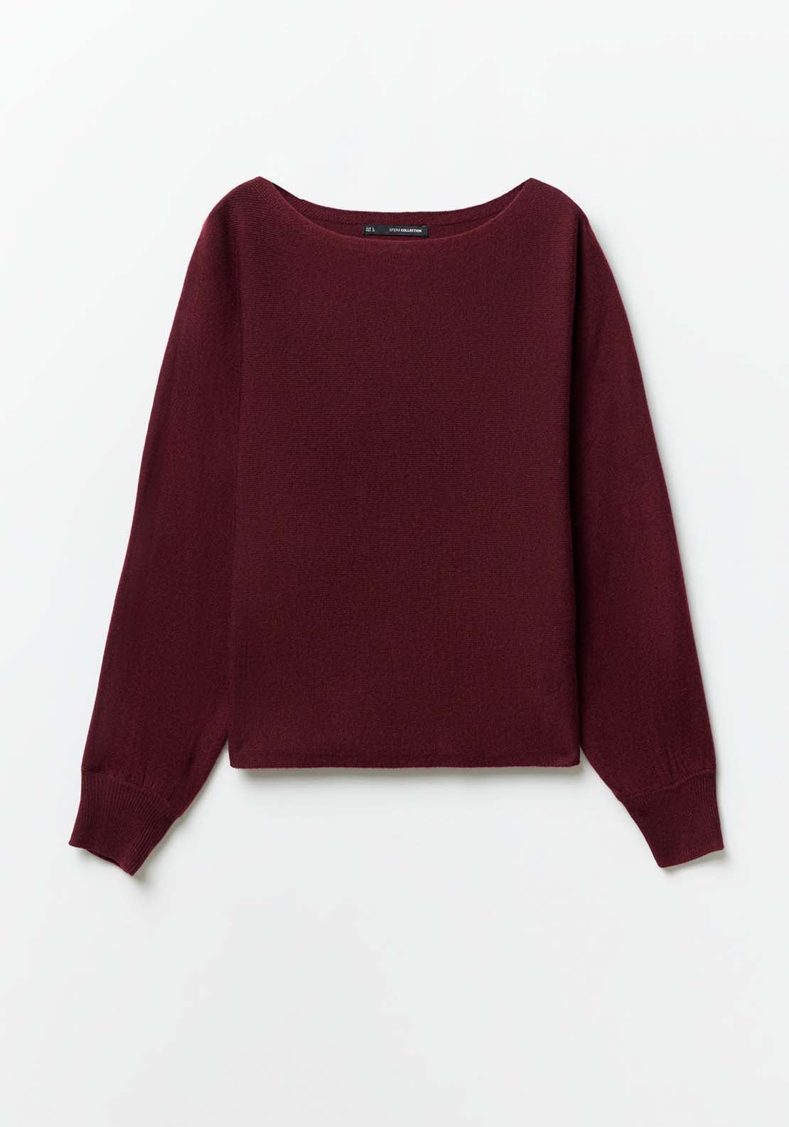 Sfera Boat Neck Sweater - Burgund 6 Shaws Department Stores
