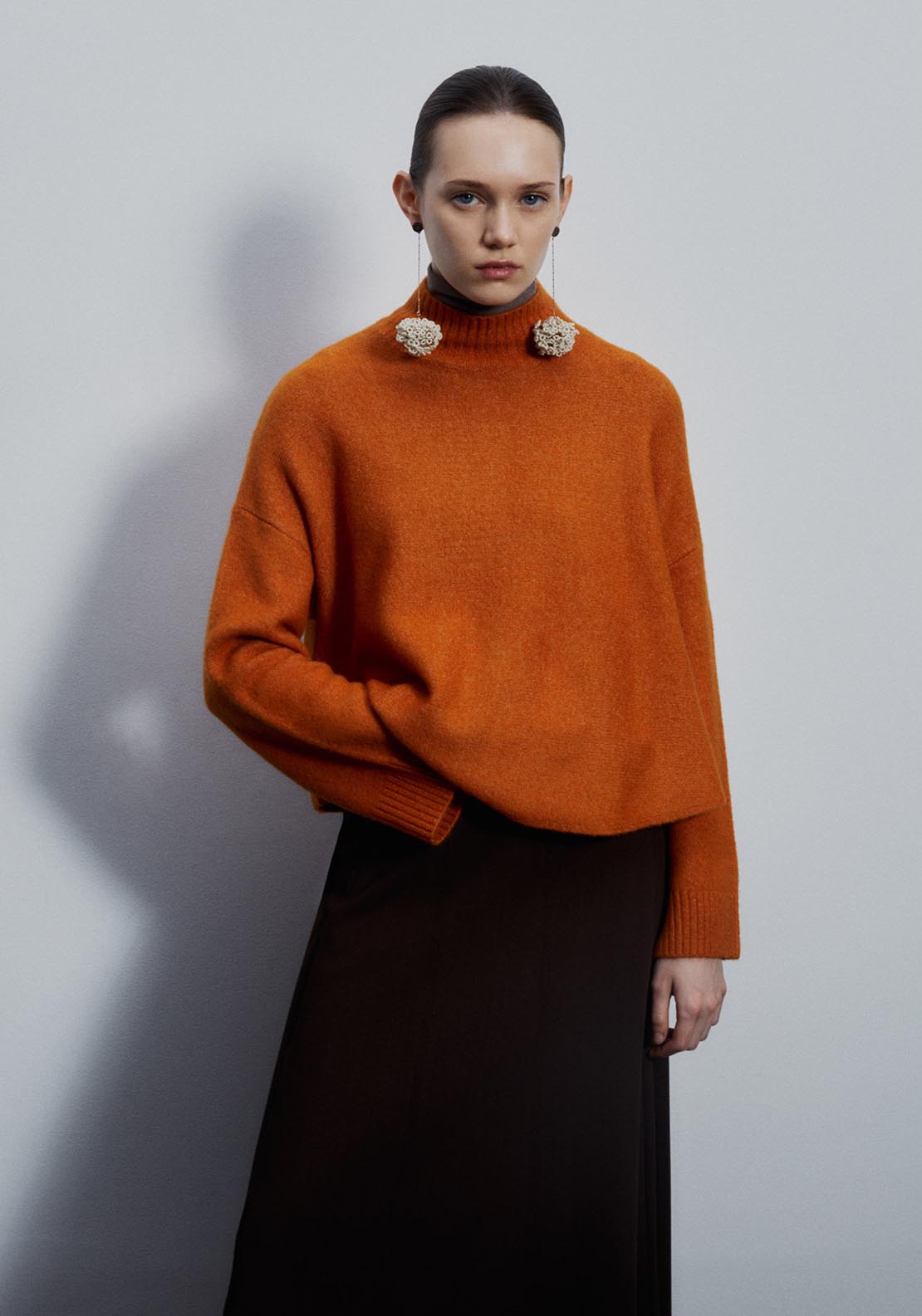 Sfera High-neck sweater - Medium Orange 1 Shaws Department Stores