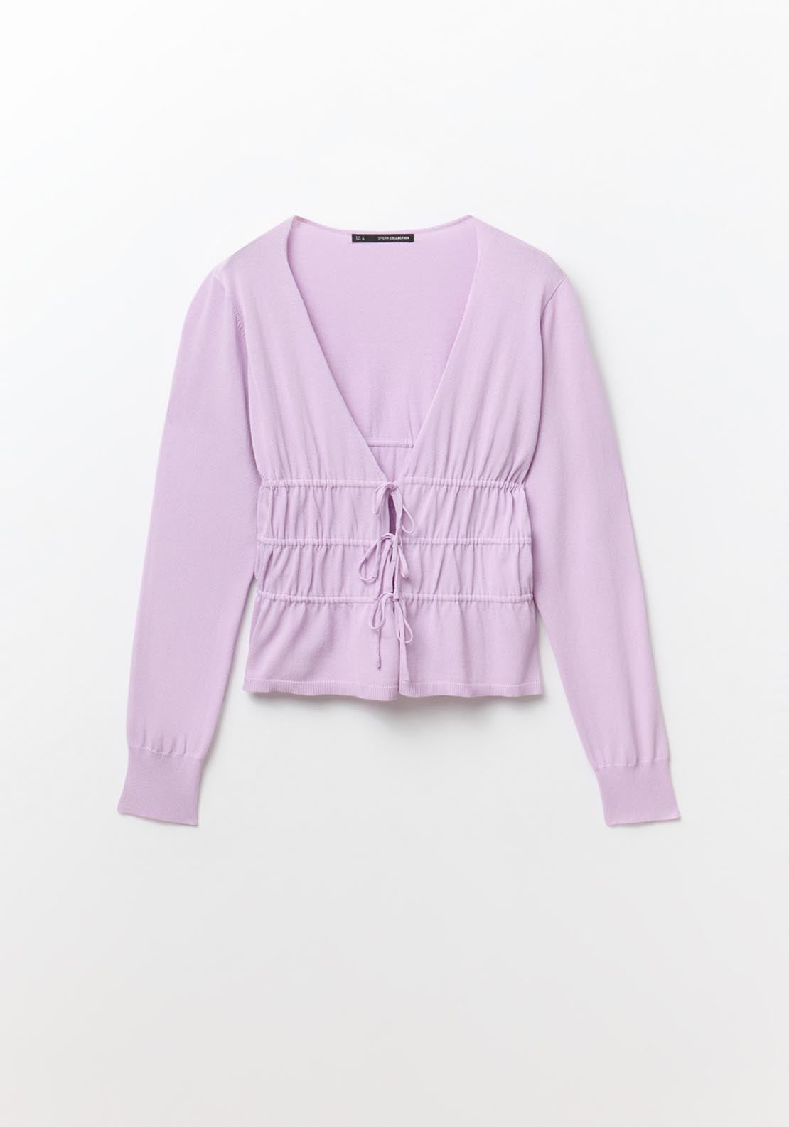 Sfera Long Sleeve Top - Mauve 5 Shaws Department Stores