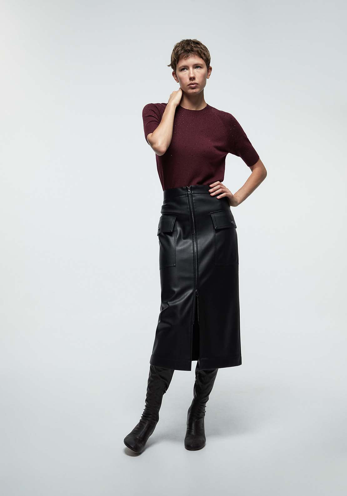 Diamanté Sweater - Red