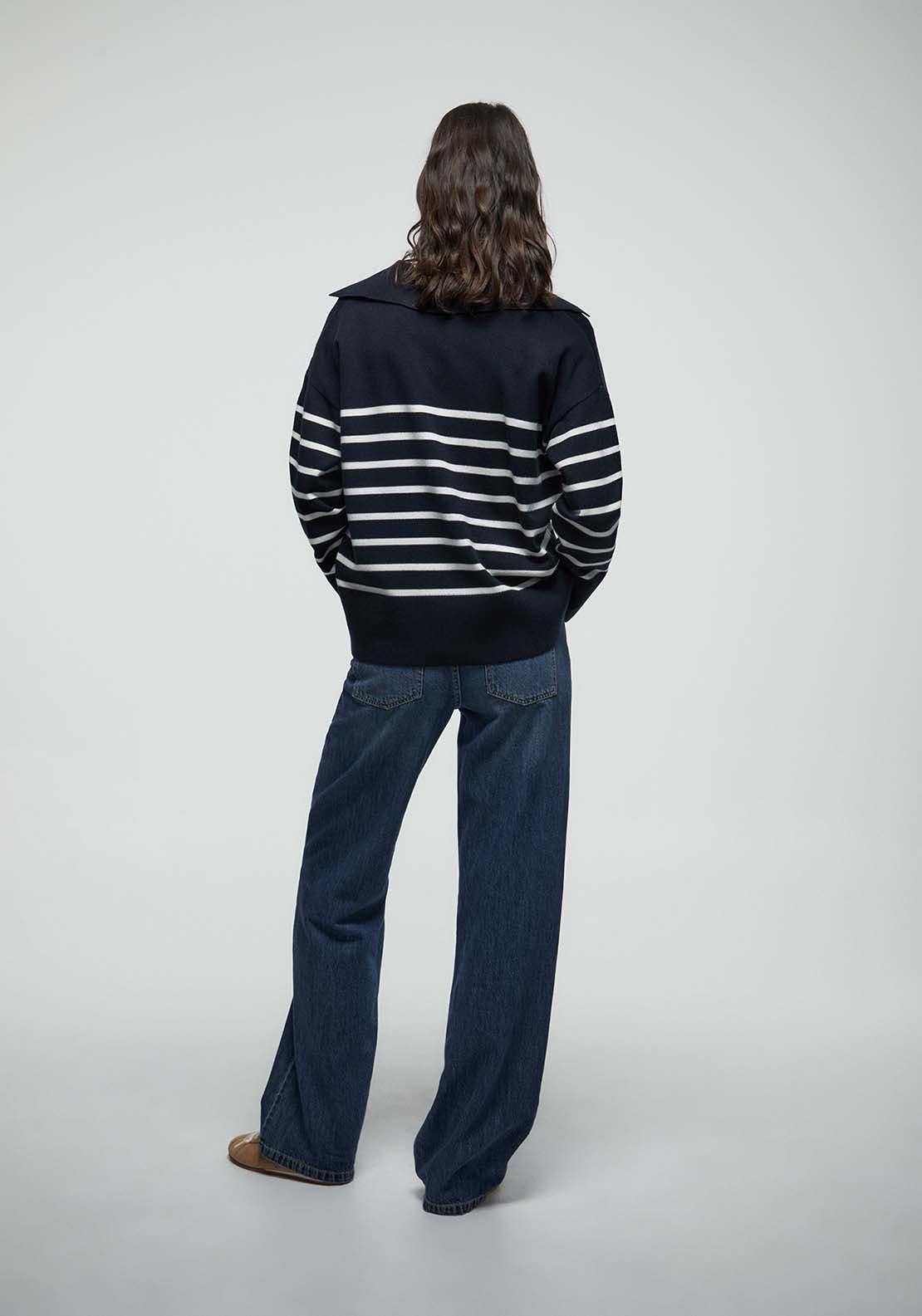 Striped Polo Shirt - Blue