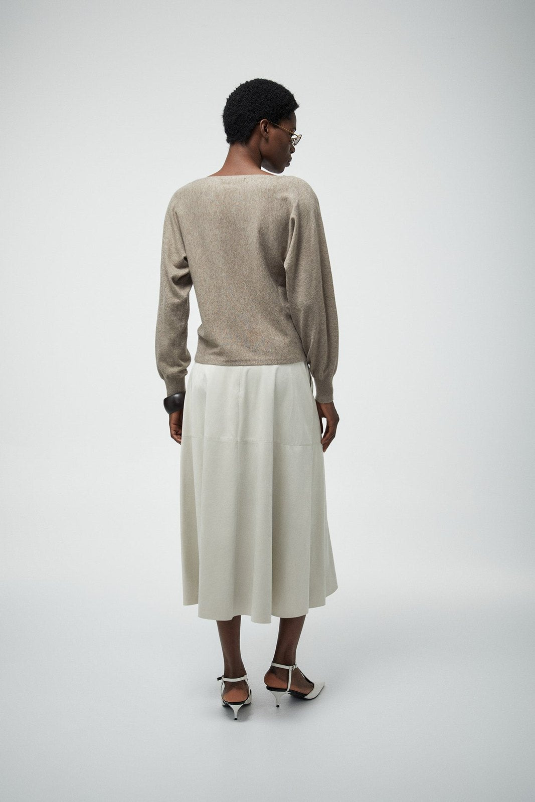 Scoop Neck Sweater - Melange Light